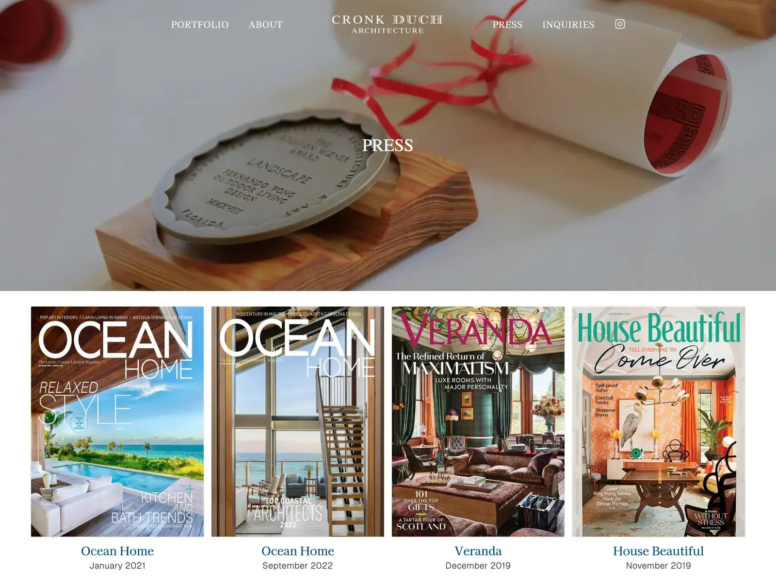 Cronk Duch Architecture Press Page